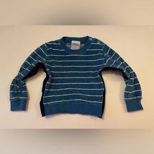 Vintage First Impressions Blue and Yellow Striped Sweater